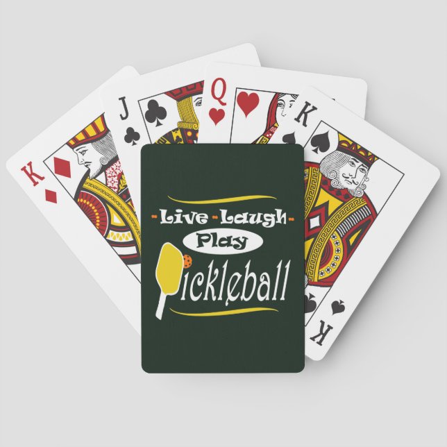 Live Laugh Play Pickleball Playing Cards (Back)