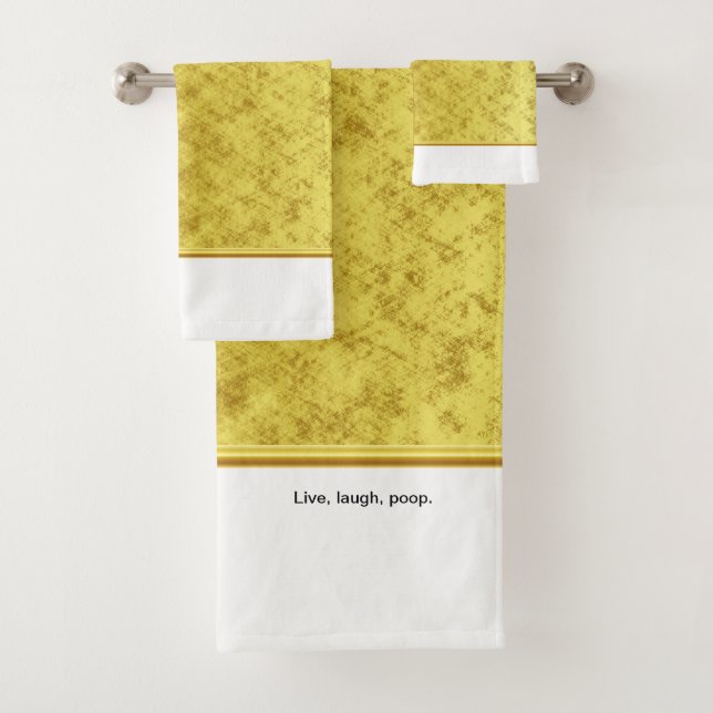 Live, laugh, poop. bath towel set (Insitu)