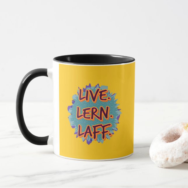 Live. Lern. Laff. Gfx-02 Mug (With Donut)