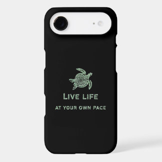 Live Life at Your Own Pace Green Turtle IPhone