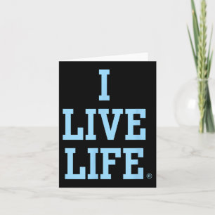 Live Life Bold Motivational Blue Inspirational Slo Card
