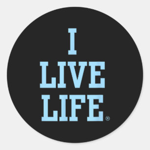 Live Life Bold Motivational Blue Inspirational Slo Classic Round Sticker