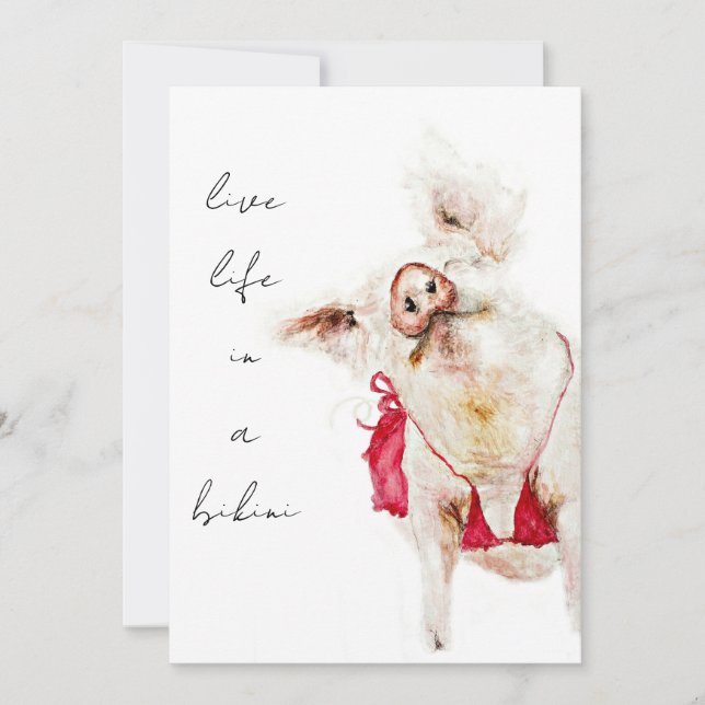 Live Life in a Bikini  Invitation (Front)