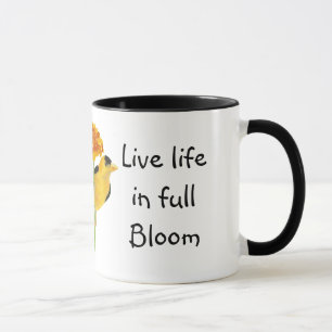 Live Life in Full Bloom Inspirational Quotes Mug