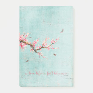 Live life in full bloom post-it notes