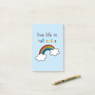 Live Life in Full Colour Rainbow Post-it Notes