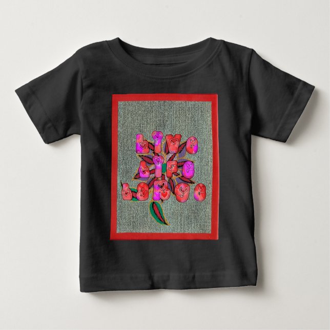 "Live Life Large" Art Print Baby T-Shirt (Front)