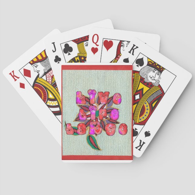 "Live Life Large" Art Print Playing Cards (Back)