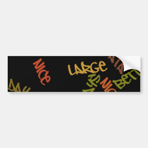Live Life Large Word Art Print Bumper Sticker