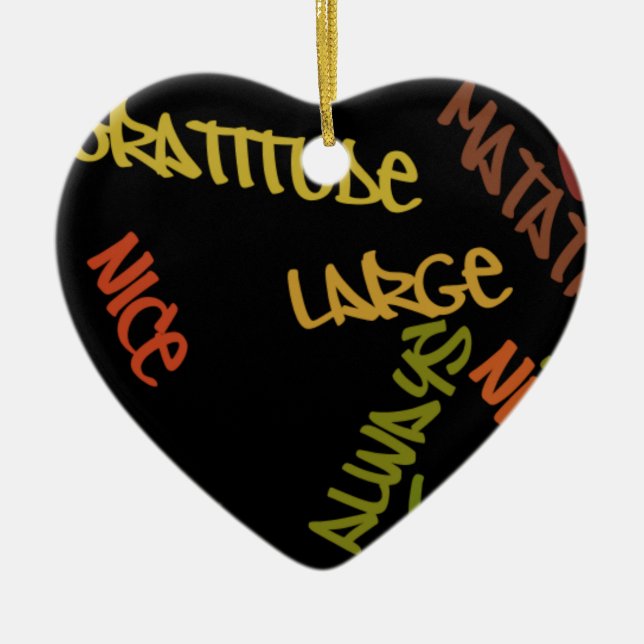Live Life Large Word Art Print Ceramic Ornament (Front)