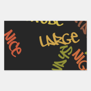 Live Life Large Word Art Print Rectangular Sticker