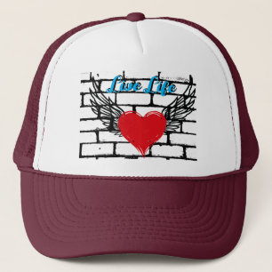 Live Life on jean jacket Trucker Hat