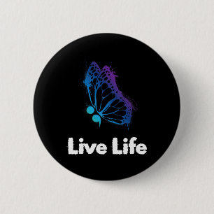 Live Life Semicolon Love And Support Suicide Aware 6 Cm Round Badge