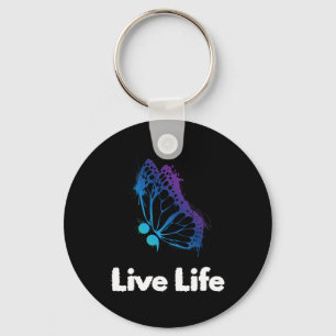 Live Life Semicolon Love And Support Suicide Aware Key Ring