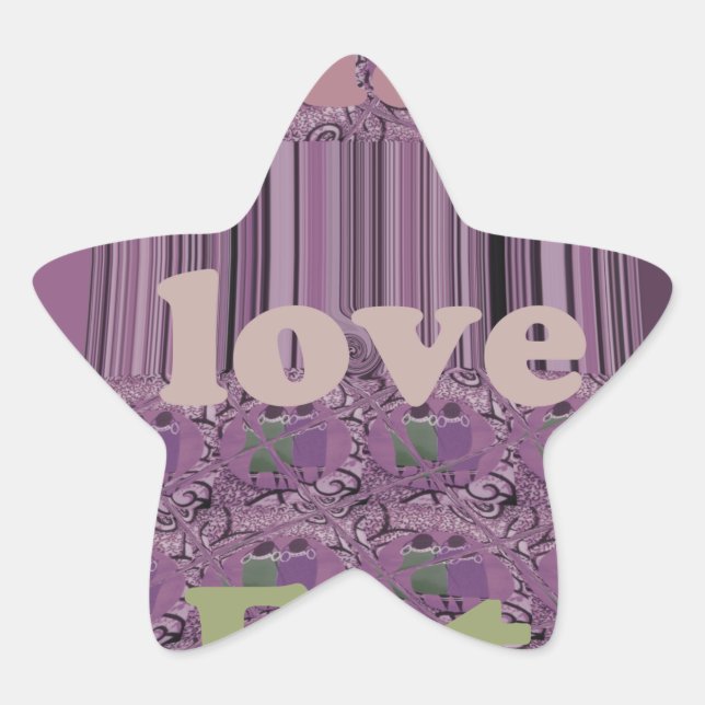 Live Life to the Fullest: Eat, Love, Play Design Star Sticker (Front)