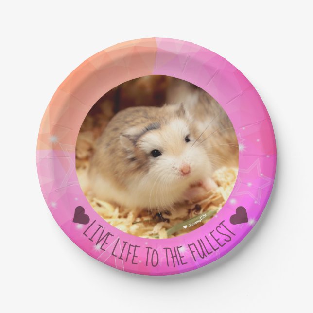Live Life to the Fullest - Hammyville Hamsters Paper Plate (Front)
