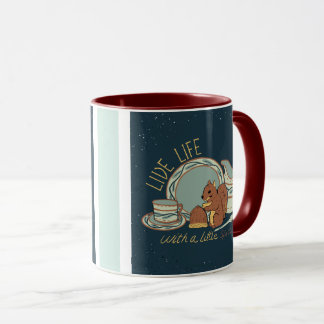 Live Life with Spice Mug in Blue/Maroon