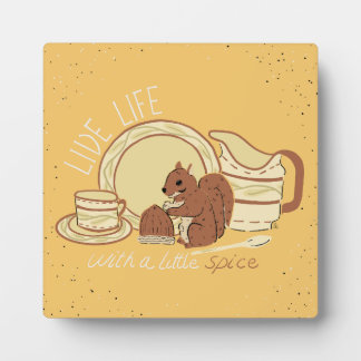 Live Life with Spice Plaque with Easel