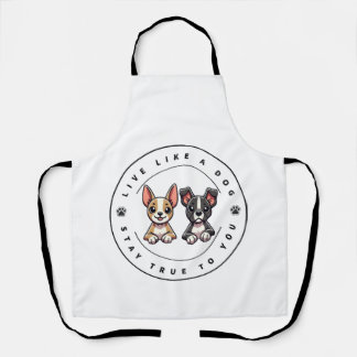Live Like a Dog Stay True to You Apron