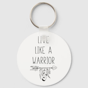 Live Like A Warrior Motivational Guidance Mantra Key Ring