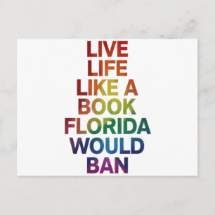 Live Like Book Florida Would Ban LGBTQ Pride Gift Postcard