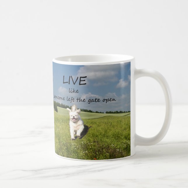 "Live Like Someone Left the Gate Open" Mug - Left (Right)