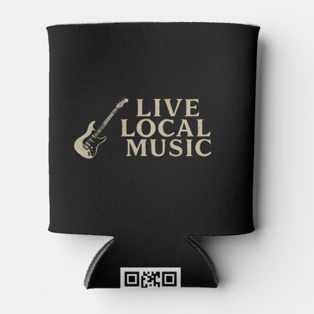 Live Local Music Coozi Can Cooler (Front)