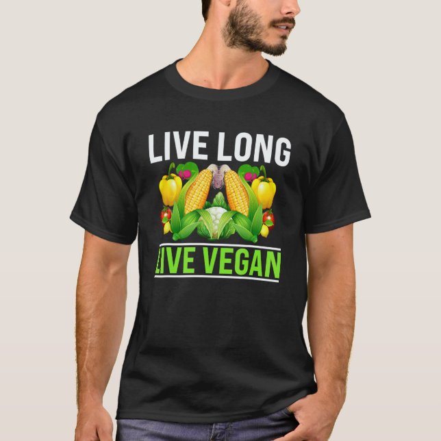 Live Long Live Vegan T-Shirt (Front)
