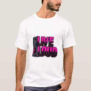 Live Loud Retro Speaker Icon T-Shirt