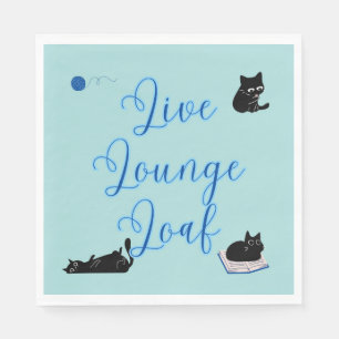 Live Lounge Loaf Cats Napkin