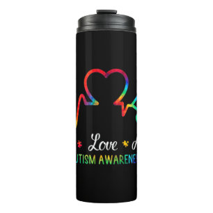 Live Love Accept Autism Awareness Month Shirt, Hea Thermal Tumbler