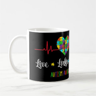 Live Love Accept Autism Awareness Mum,Show love to Coffee Mug