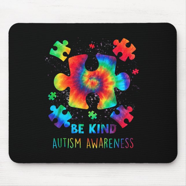 Live Love Accept Autism Awareness Support Acceptan Mouse Pad (Front)
