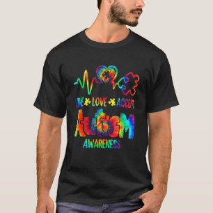 Live Love Accept Autism Awareness T-Shirt