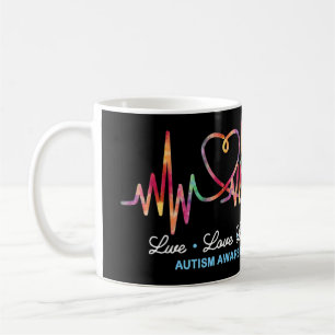 Live Love Accept Autism Awareness Tie Dye Autism F Coffee Mug
