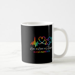 Live Love Accept Autism Awareness Tie Dye Autism M Coffee Mug