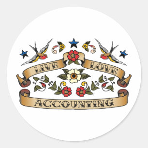Live Love Accounting Classic Round Sticker
