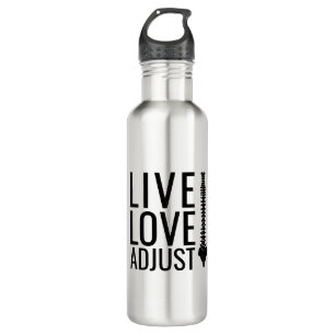 Live Love Adjust Spine Chiropractor 710 Ml Water Bottle