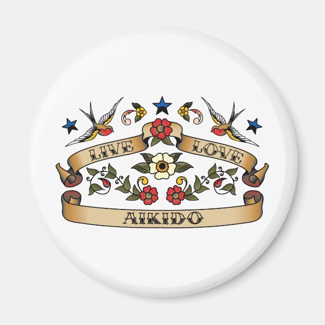 Live Love Aikido Magnet (Front)