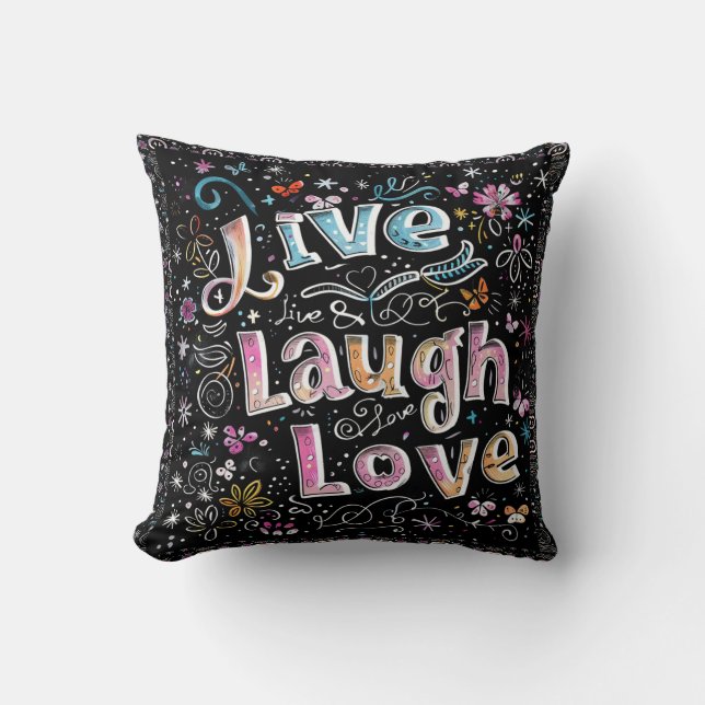Live, Love and Laugh Cushion (Front)