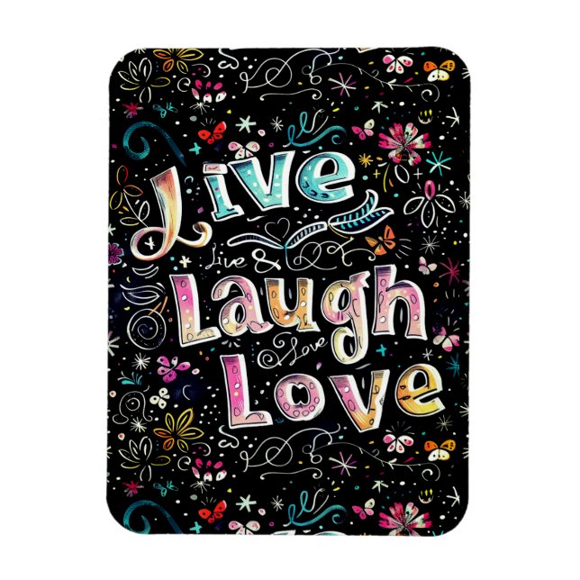 Live, Love and Laugh Magnet (Vertical)