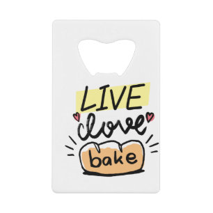 LIVE love bake typography