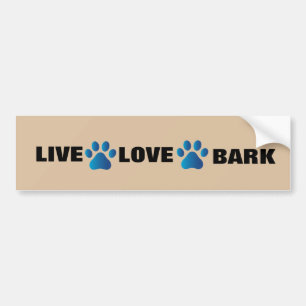LIVE LOVE BARK BUMPER STICKER