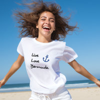 Live Love Bermuda Script Text with Anchor