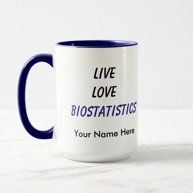 Live Love Biostatistics Mug (Left)