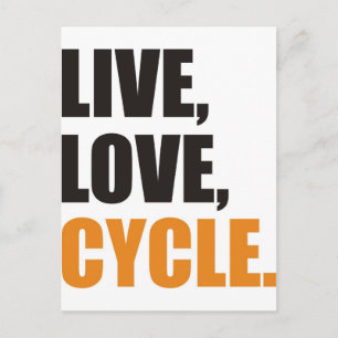 Live,Love,Cycle Postcard