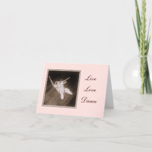 'Live, Love, Dance' Note Card