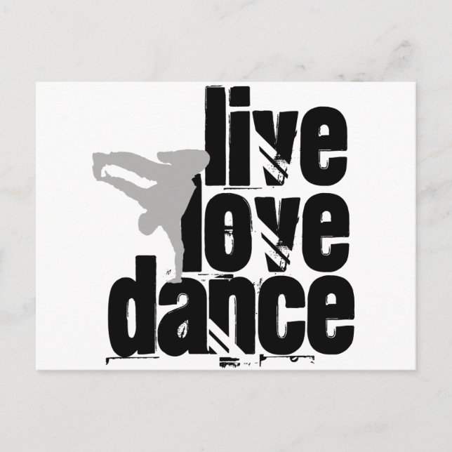 Live, Love, Dance Postcard (Front)