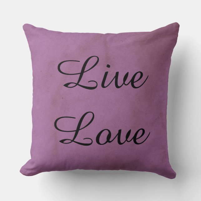 Live Love Decorative Pillow (Front)
