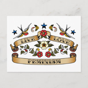 Live Love Feminism Postcard